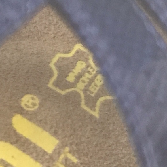 NEW BIRKENSTOCKS Blue Rhinestone Leather Suede Cork Sandals Tatami Size 38 US 7 - Picture 5 of 13